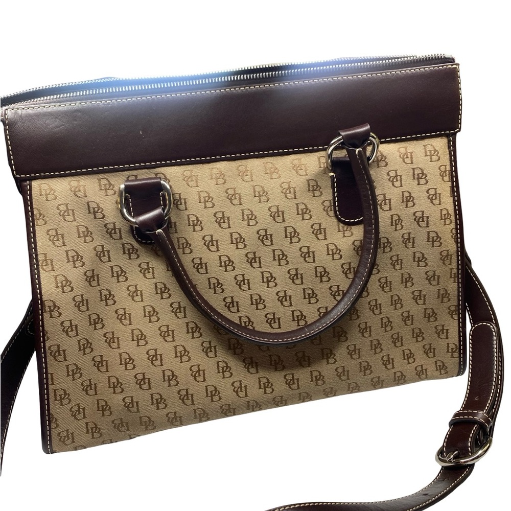 Dooney & Bourke Tan and Brown Briefcase - Picture 6 of 8